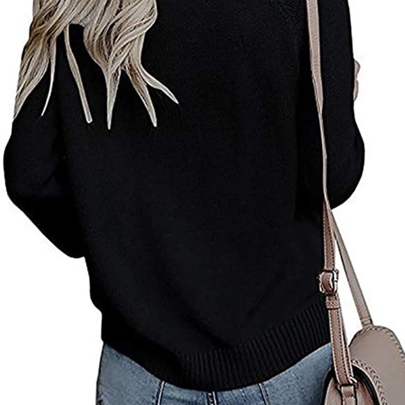 2xHP💝Women’s Heart Sweater in Black and White sz medium - Picture 2 of 6